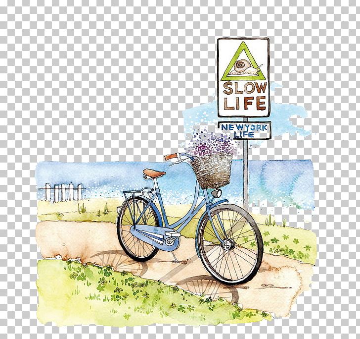 T-shirt Road Bicycle Watercolor Painting PNG, Clipart, Bicycle, Bicycle Accessory, Bicycle Basket, Bicycle Frame, Cartoon Free PNG Download