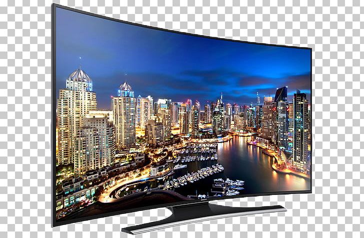 Ultra-high-definition Television 4K Resolution Samsung LED-backlit LCD Curved Screen PNG, Clipart, Advertising, City, Display Advertising, Electronics, Food Free PNG Download