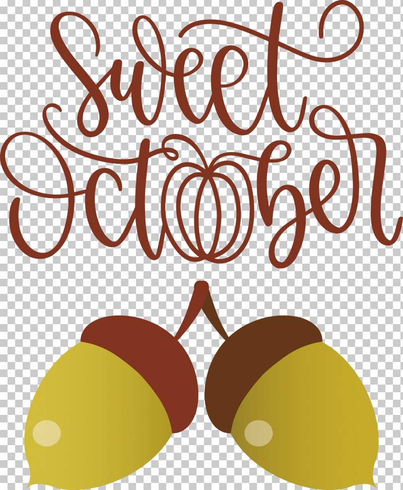 Sweet October October Fall PNG, Clipart, Autumn, Fall, Fruit, Geometry, Line Free PNG Download