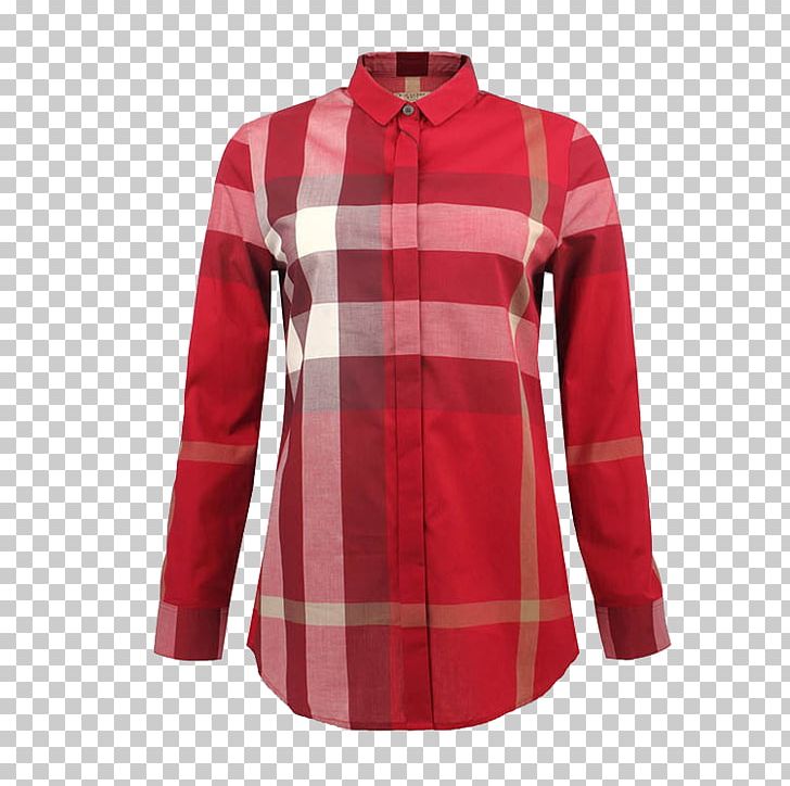 T-shirt Burberry Tartan Clothing PNG, Clipart, Blouses, Blue, Brands, Burberry, Button Free PNG Download