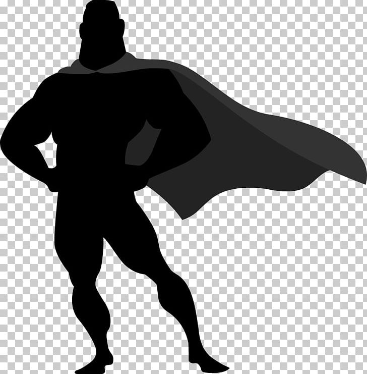 Superman Silhouette Superhero Angular PNG, Clipart, Angular, Arm, Black, Black And White, Comic Book Free PNG Download