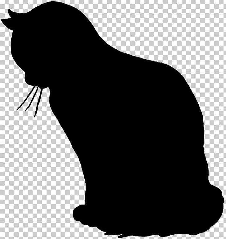 Cat Silhouette Kitten PNG, Clipart, Animals, Big Cats, Black, Black And White, Black Cat Free PNG Download