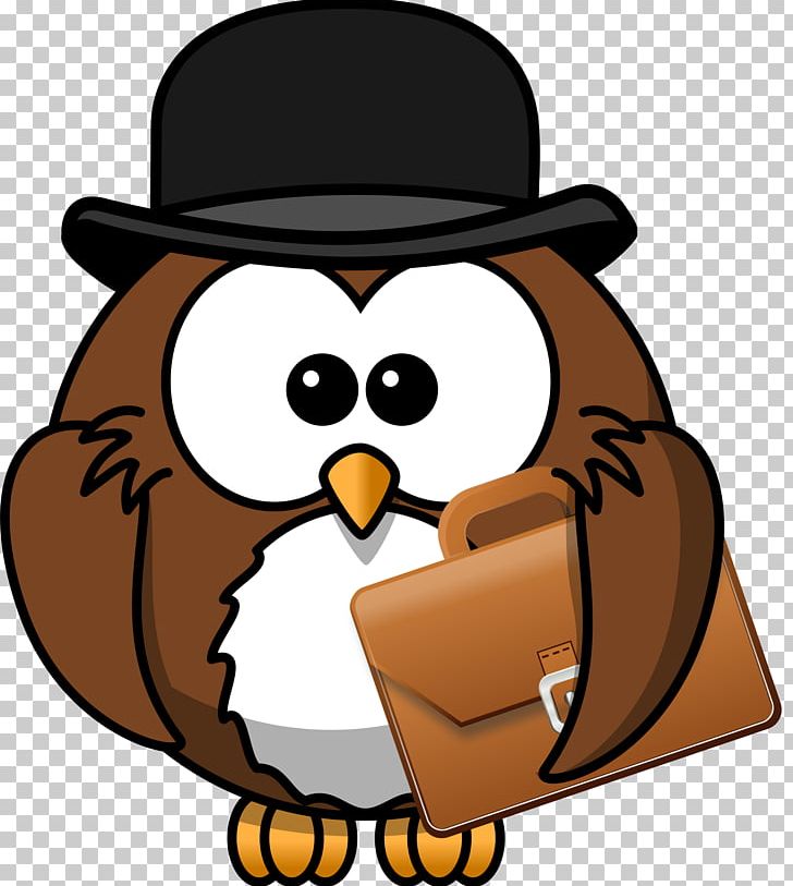 Owl Drawing Cartoon PNG, Clipart, Animals, Artwork, Beak, Bird, Briefcase Free PNG Download