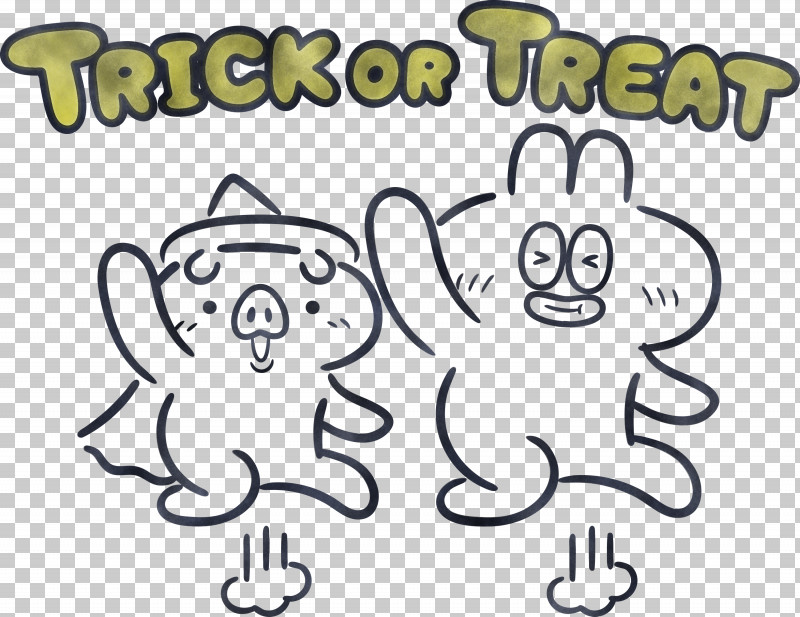 TRICK OR TREAT Happy Halloween PNG, Clipart, Arrow, Cartoon, Happy Halloween, Human, Pictogram Free PNG Download