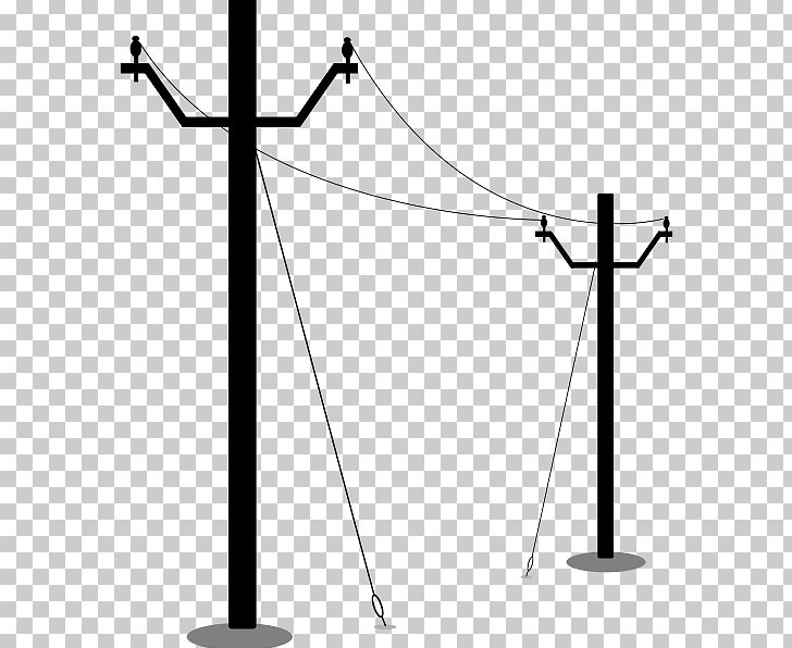 Utility Pole Electricity Overhead Power Line PNG, Clipart, Angle, Area, Black And White, Electrical Cliparts, Electricity Free PNG Download