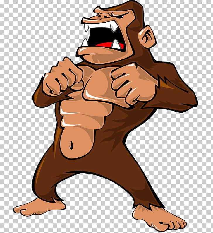 Gorilla Ape Cartoon Illustration PNG, Clipart, Anger, Animal, Animals, Art,  Bear Free PNG Download