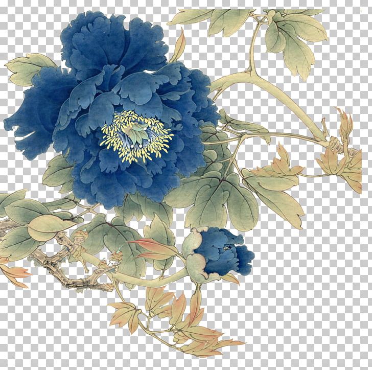 China U5de5u7b14u82b1u9e1fu753b Gongbi Chinese Painting Bird-and-flower Painting PNG, Clipart, Artificial Flower, Blue, Chinese Style, Flower, Flower Arranging Free PNG Download