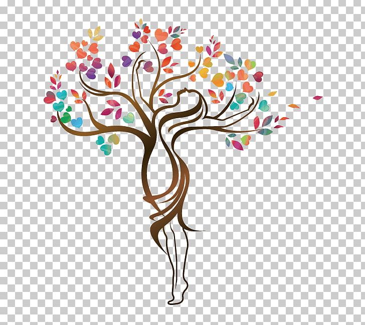 Illustration Tranquility Within Yoga Tranquillity PNG, Clipart, Art, Branch, Drawing, Flora, Floral Design Free PNG Download