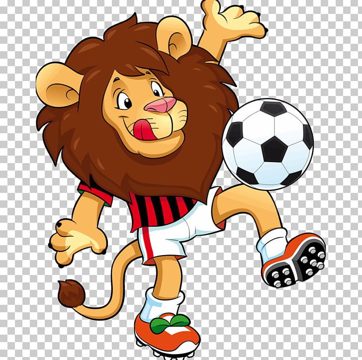 Sticker Lion Child Sports Football PNG, Clipart, Adhesive, Animals, Ball, Big Cats, Carnivoran Free PNG Download