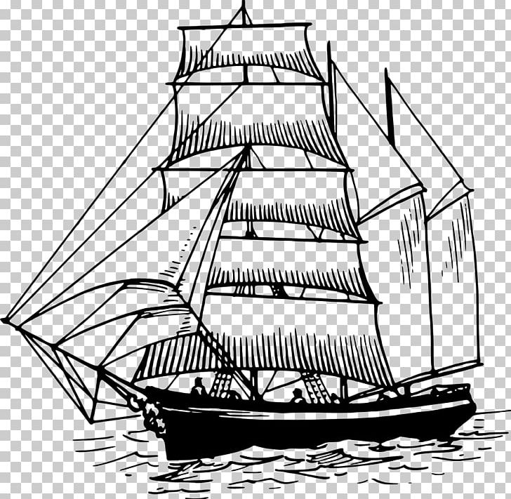 Sailboat Sailing Ship PNG, Clipart, Boat, Brig, Caravel, Carrack, Monochrome Photography Free PNG Download