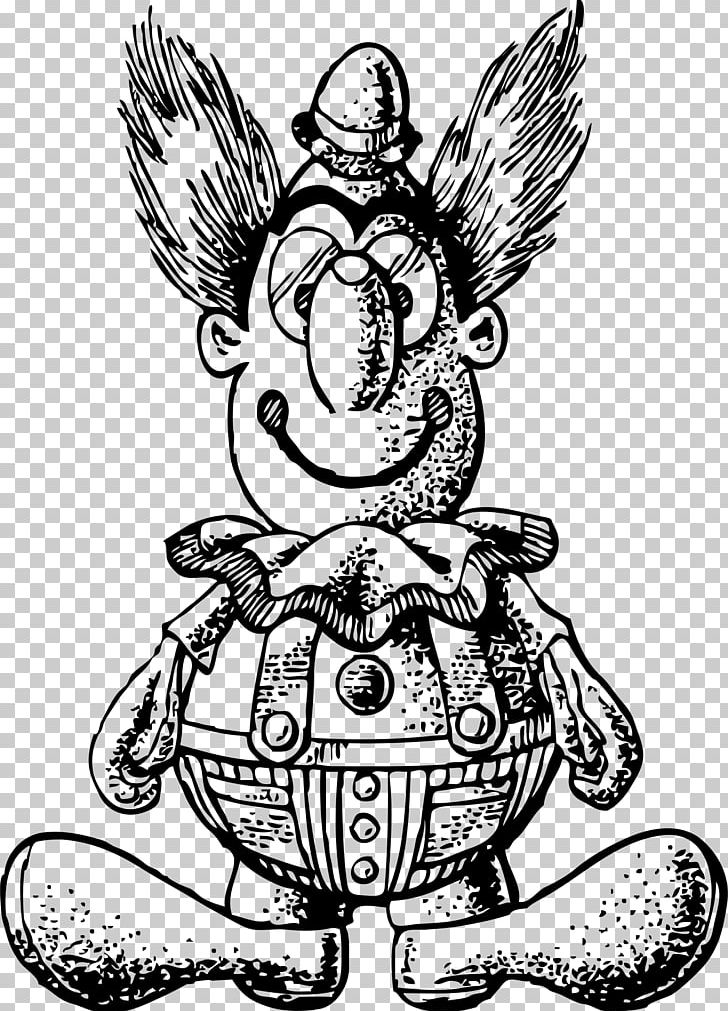 Clown Line Art Drawing PNG, Clipart, Artwork, Bird, Black And White, Cartoon, Cartoon Clown Free PNG Download