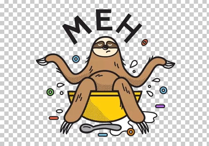 Sticker Google Allo Telegram Sloth PNG, Clipart, Animal, Artwork, Beak, Clip Art, Facebook Messenger Free PNG Download