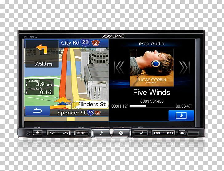 Car GPS Navigation Systems Alpine Electronics Vehicle Audio Automotive Head Unit PNG, Clipart, Alpine Electronics, Backup Camera, Car, Carplay, Computer Monitor Free PNG Download