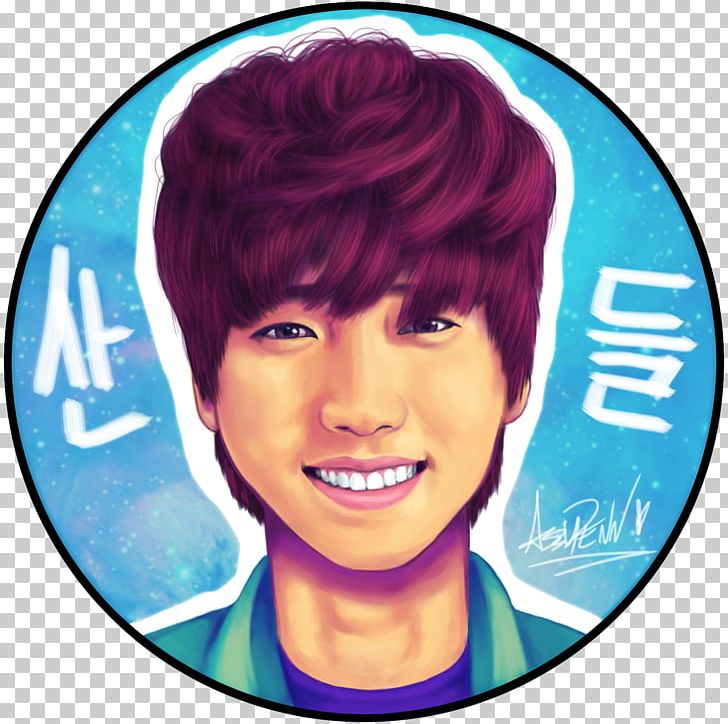 Sandeul South Korea K-pop Fan Art PNG, Clipart, Art, Black Hair, Blue, Cheek, Do Kyungsoo Free PNG Download