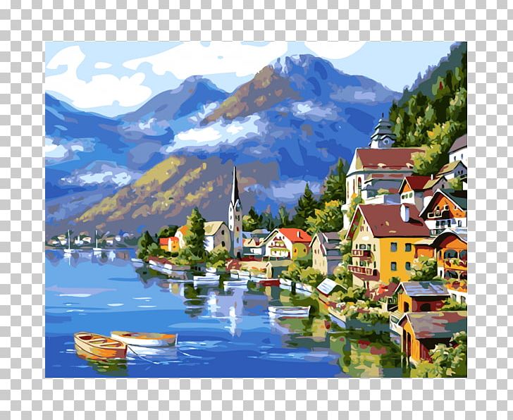 Watercolor Painting Paint By Number Oil Paint PNG, Clipart, Alois Arnegger, Canvas, City, Fjord, Landscape Free PNG Download