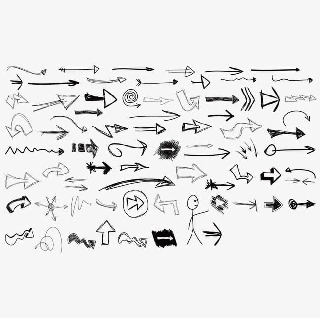A Variety Of Hand-drawn Arrow PNG, Clipart, Abstract, A Clipart, Animal, Arrow, Arrow Clipart Free PNG Download