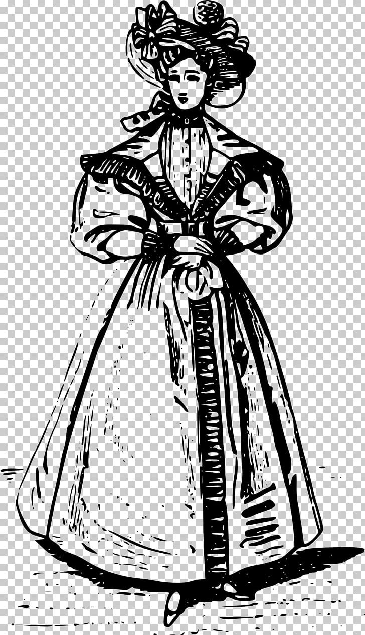 French Fashion France 1830s PNG, Clipart, Art, Artwork, Beauty, Black And White, Clothing Free PNG Download