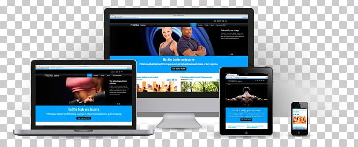 Personal Trainer Responsive Web Design WordPress Training Template PNG, Clipart, Blog, Brand, Coach, Communication, Communication Device Free PNG Download