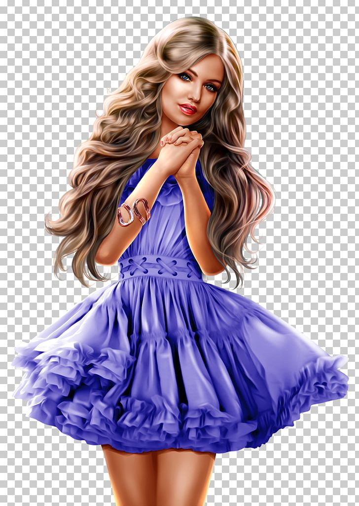 Woman PNG, Clipart, Blue, Brown Hair, Cartoon, Cobalt Blue, Cocktail Dress Free PNG Download