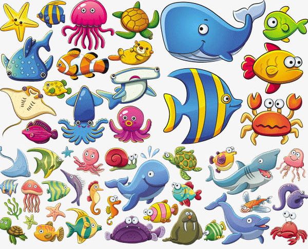 Cute Marine Animals PNG, Clipart, Animal, Animals, Animals Clipart, Cartoon, Cartoon Marine Animals Free PNG Download