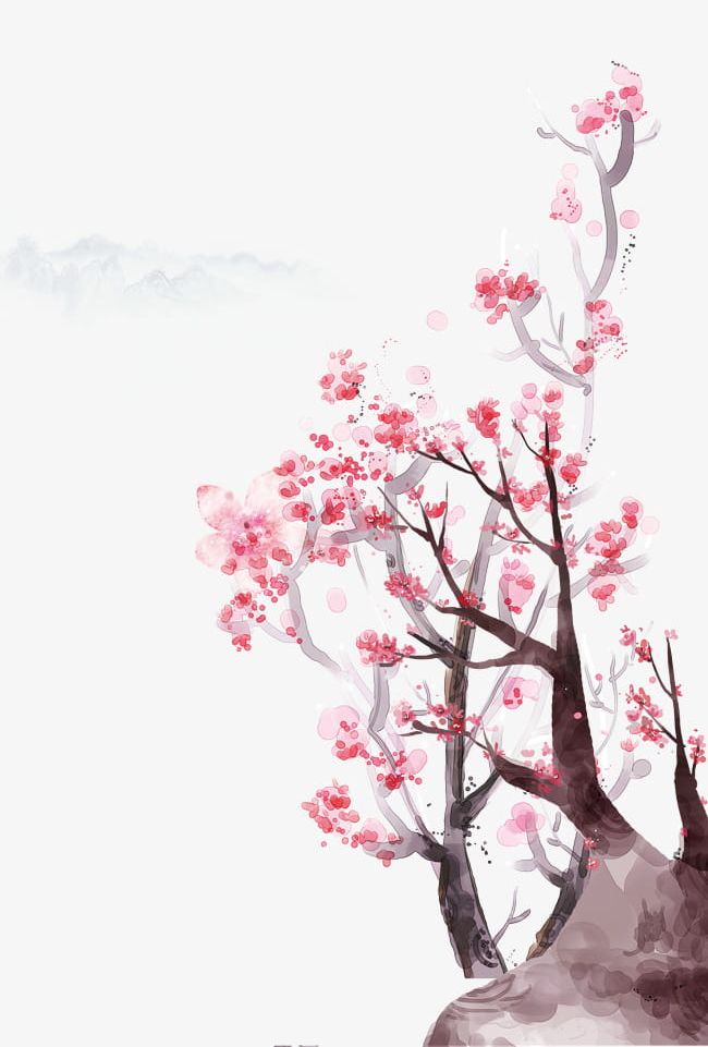 Hand Painted Watercolor Peach Tree PNG, Clipart, Bloom, Blossom, Full, Hand, Hand Clipart Free PNG Download
