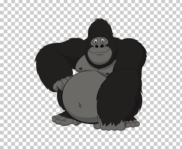 Gorilla Ape Primate Chimpanzee PNG, Clipart, Animals, Ape, Bear, Black, Cartoon Free PNG Download