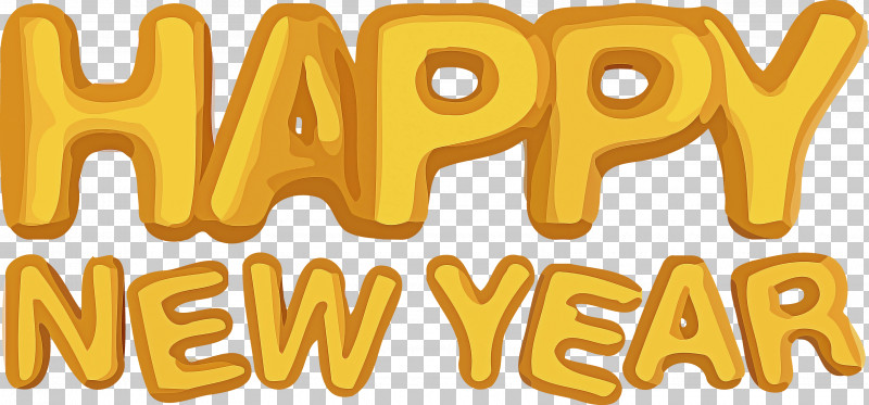 Happy New Year PNG, Clipart, Happy New Year, Text, Yellow Free PNG Download