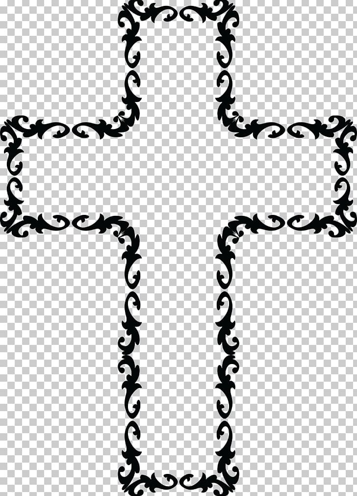 Cross Crucifix PNG, Clipart, Area, Black, Black And White, Body Jewelry, Christian Cross Free PNG Download