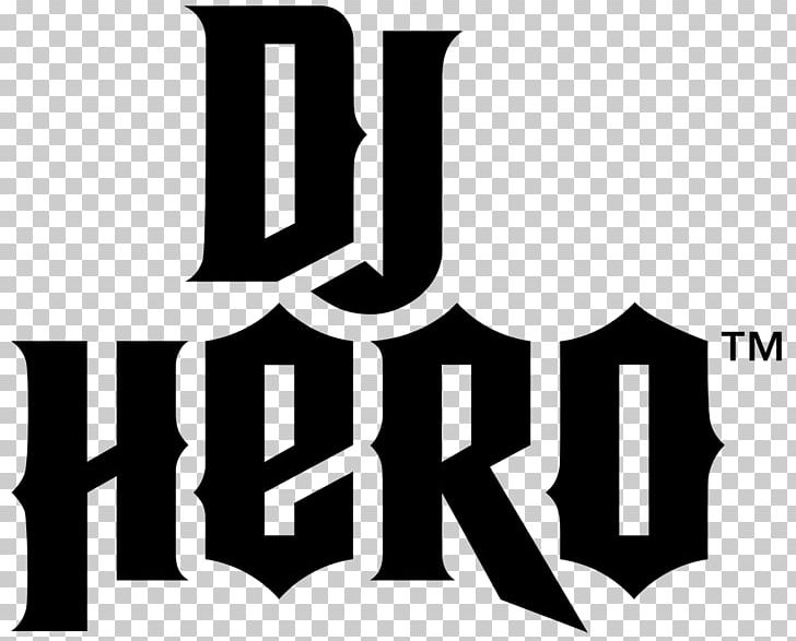 DJ Hero 2 Disc Jockey Logo Wii PNG, Clipart, Area, Art, Black, Black And White, Brand Free PNG Download