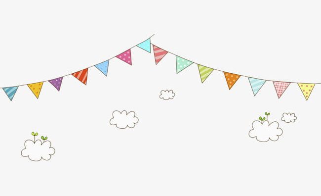 Hand Painted Bunting PNG, Clipart, Bunting Clipart, Bunting Clipart, Cartoon, Clouds, Colour Free PNG Download