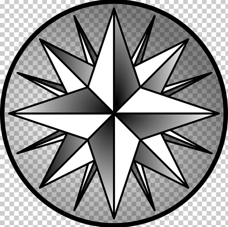 Compass Rose Wind Rose Computer Icons PNG, Clipart, Angle, Area, Black And White, Cardinal Direction, Circle Free PNG Download