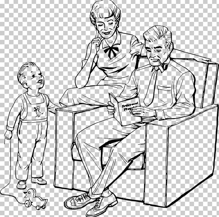 Nuclear Family Father PNG, Clipart, Angle, Arm, Artwork, Black And White, Child Free PNG Download