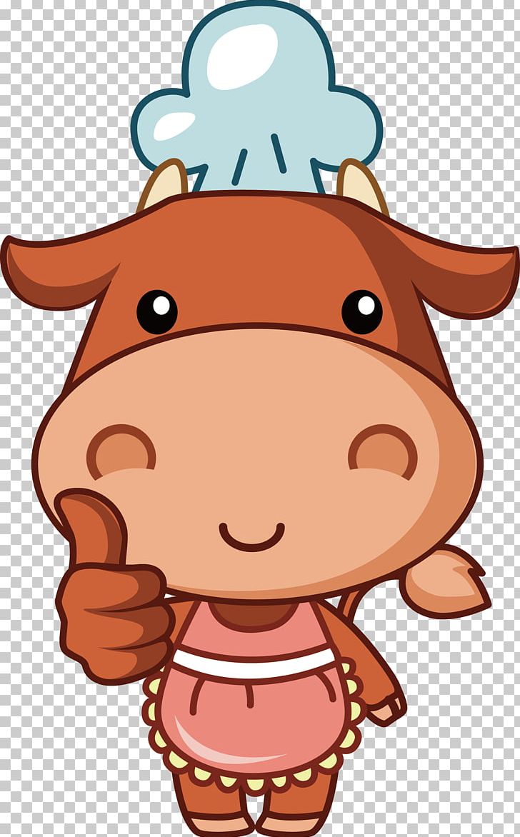 Cattle Calf Cartoon PNG, Clipart, Adobe Illustrator, Animals, Apron, Cartoon, Cartoon Character Free PNG Download