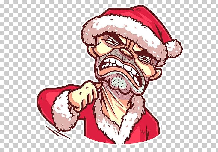 Santa Claus Telegram Sticker Christmas PNG, Clipart, Artwork, Bad Santa, Cartoon, Christmas, Facial Hair Free PNG Download