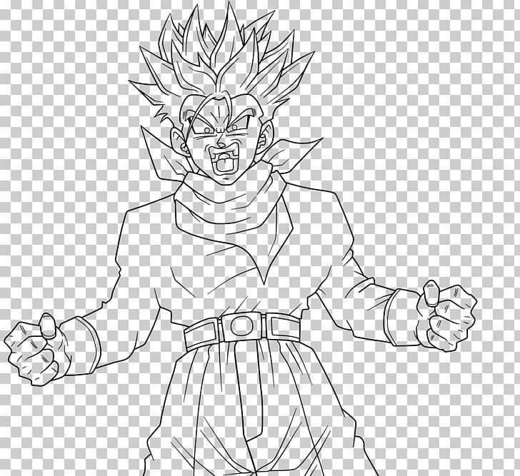 Trunks Baby Vegeta Goten Line Art PNG, Clipart, Anime, Arm, Artwork, Baby, Black And White Free PNG Download