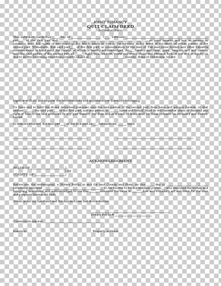 Document Quitclaim Deed Form Template PNG, Clipart, Angle, Area, Deed, Document, Form Free PNG Download