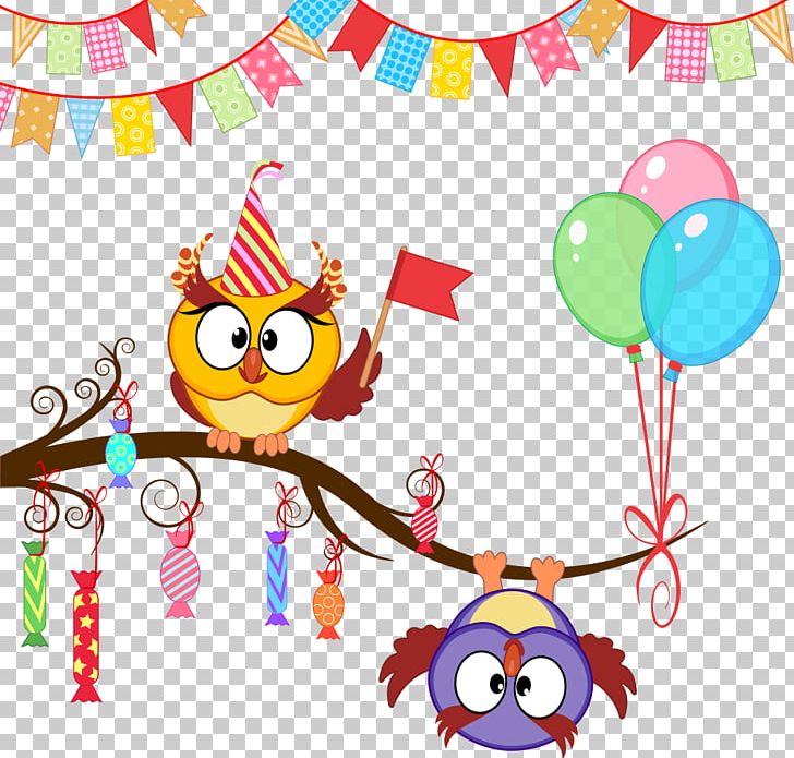 Owl Party Birthday Gift PNG, Clipart, Area, Art, Baby Toys, Balloon, Birthday Card Free PNG Download