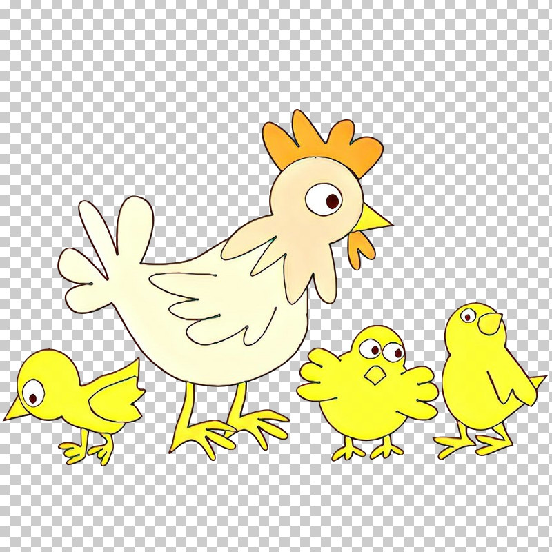 Chicken Bird Yellow Cartoon Beak PNG, Clipart, Beak, Bird, Cartoon, Chicken, Rooster Free PNG Download