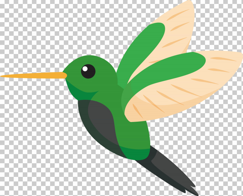 Hummingbirds Insect Green Beak PNG, Clipart, Beak, Bird, Cartoon Bird, Cute Bird, Green Free PNG Download