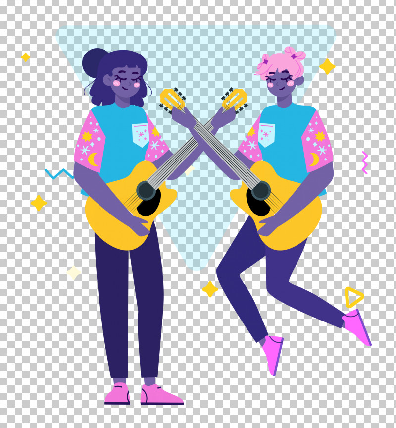 Music Guitar Party Time PNG, Clipart, Behavior, Cartoon, Geometry, Guitar, Happiness Free PNG Download