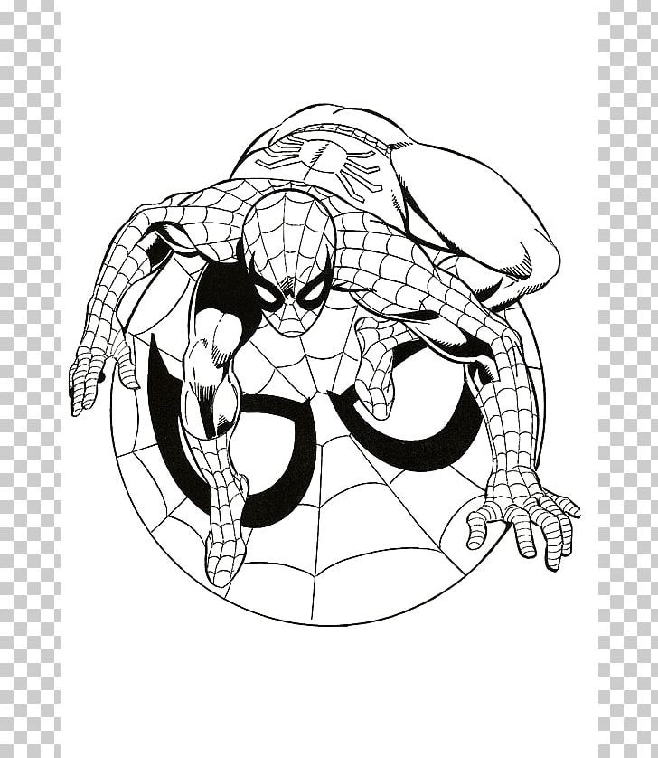 Spider-Man Coloring Book Superhero Child Character PNG, Clipart, Black, Cartoon, Child, Color, Comic Book Free PNG Download