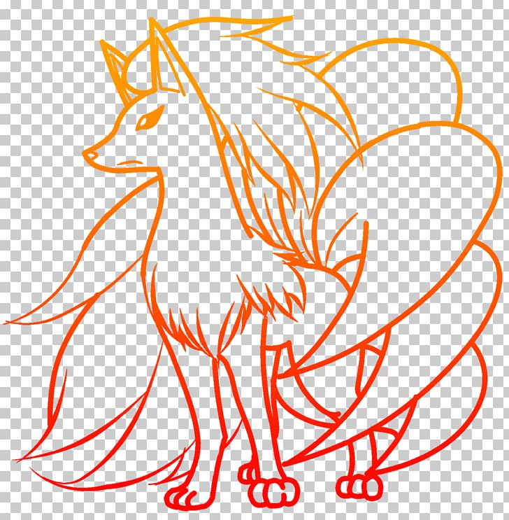 Ninetales Nine-tailed Fox Pokémon Art PNG, Clipart, Area, Art, Artist, Artwork, Beak Free PNG Download