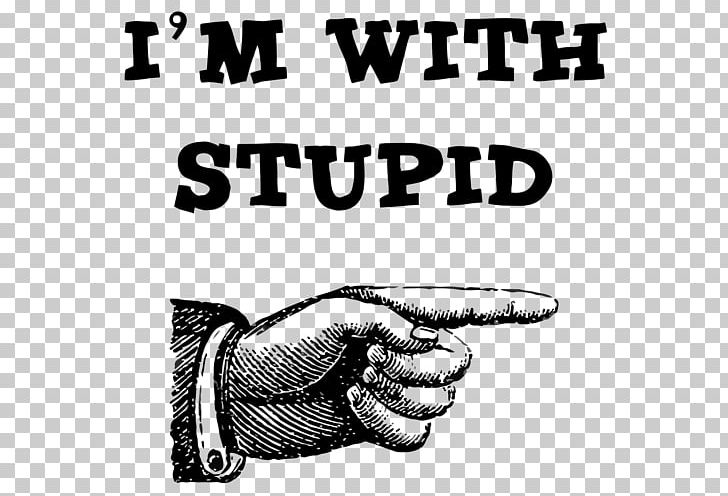 I’m With Stupid Logo Thumb Human Text PNG, Clipart, Arm, Art, Behavior, Black And White, Brand Free PNG Download