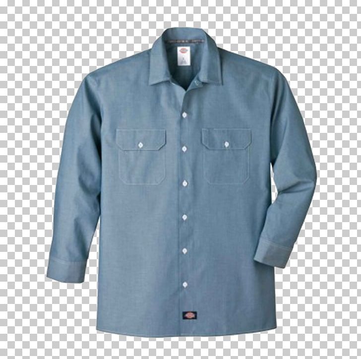 Long-sleeved T-shirt Dress Shirt PNG, Clipart, Active Shirt, Barebones Workwear, Blue, Button, Cambric Free PNG Download