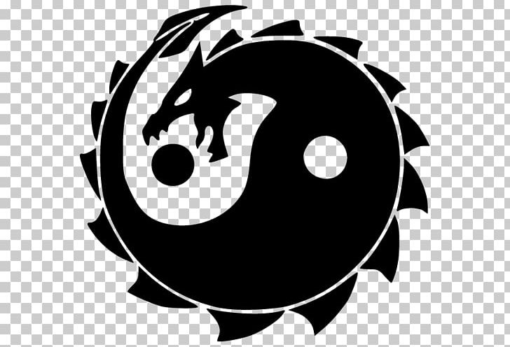 White Dragon Logo Yin And Yang PNG, Clipart, Art, Black, Circle, Decal, Deviantart Free PNG Download