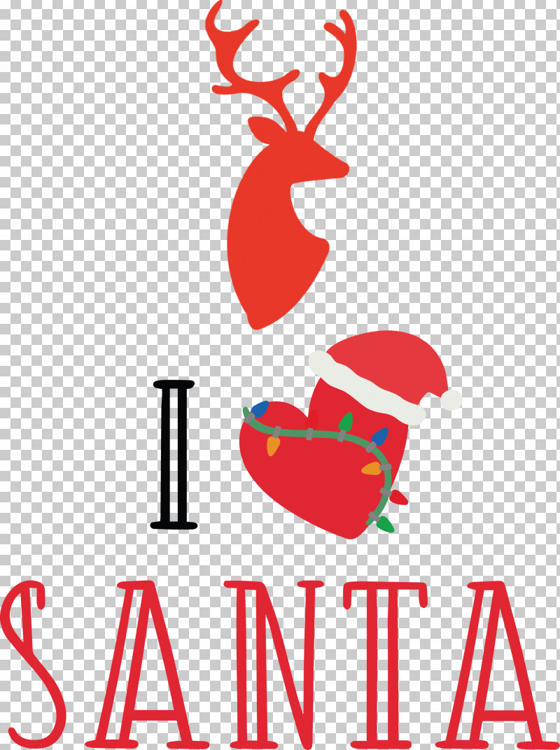 I Love Santa Santa Christmas PNG, Clipart, Christmas, Geometry, I Love Santa, Line, Logo Free PNG Download