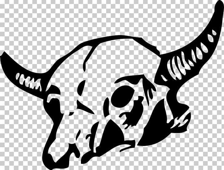 Cattle Skull PNG, Clipart, Artwork, Black, Black And White, Bone, Bull Free PNG Download