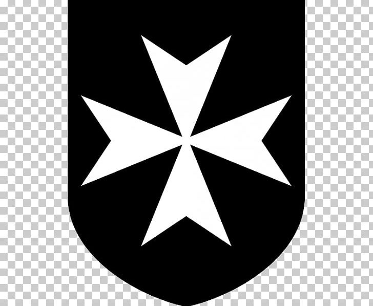 Maltese Cross Knights Hospitaller Sovereign Military Order Of Malta Crusades PNG, Clipart, Angle, Black, Black And White, Blessed Gerard, Christian Cross Free PNG Download