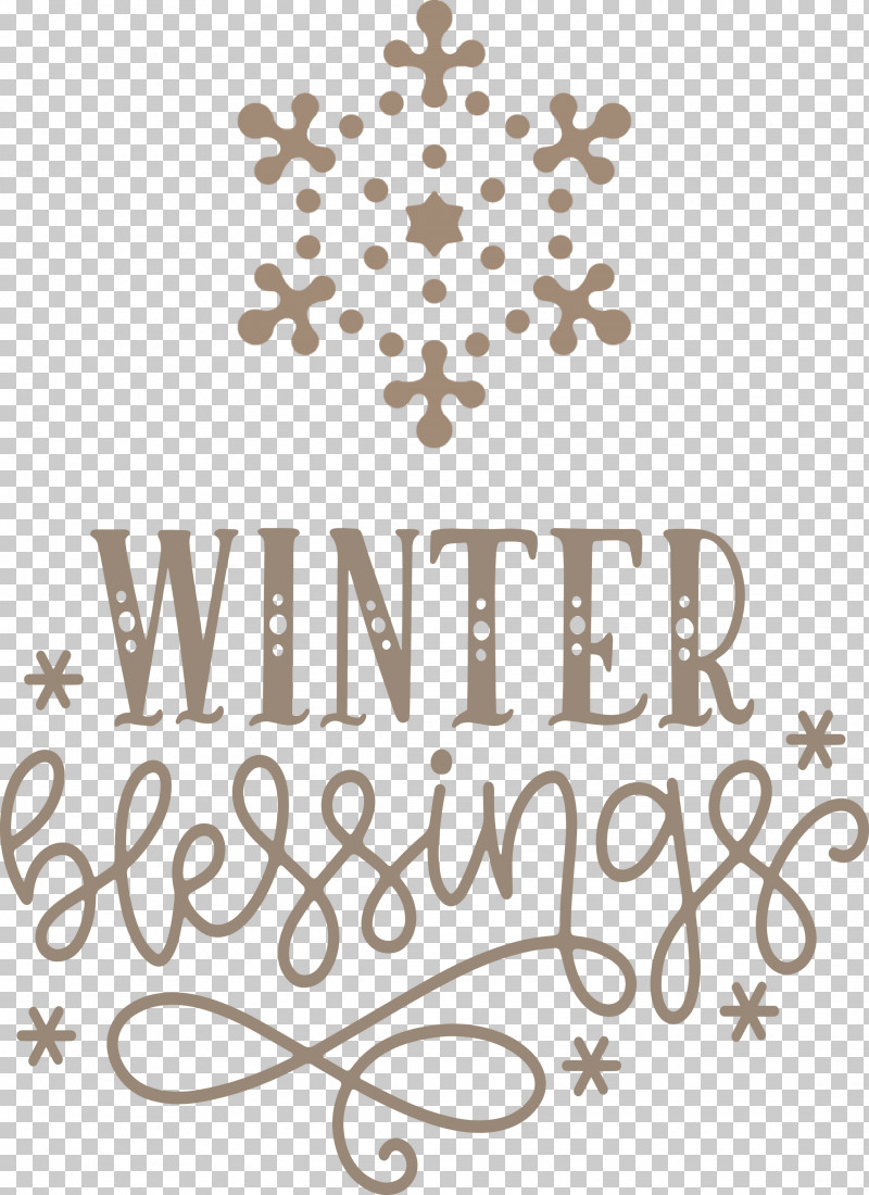 Winter Blessings PNG, Clipart, Calligraphy, Flower, Line, Logo, Sticker Free PNG Download