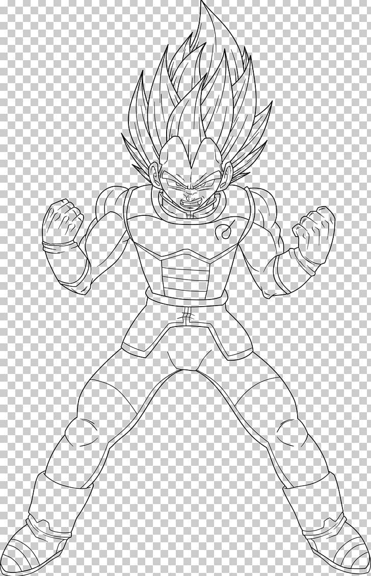 Vegeta Goku Line Art Drawing Sketch PNG, Clipart, Arm, Art, Artwork, Black And White, Cartoon Free PNG Download